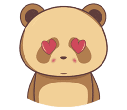 cute brown panda sticker #13306587