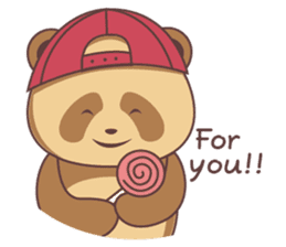 cute brown panda sticker #13306588