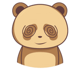 cute brown panda sticker #13306589