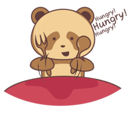 cute brown panda sticker #13306590