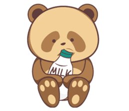 cute brown panda sticker #13306591