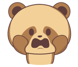 cute brown panda sticker #13306592