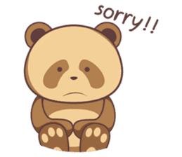 cute brown panda sticker #13306595