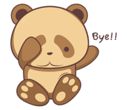 cute brown panda sticker #13306597