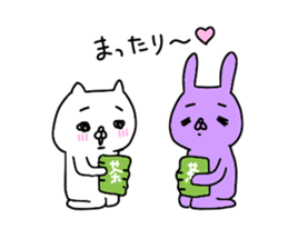 Mr. crybaby cat and Mr. crybaby rabbit sticker #13311487