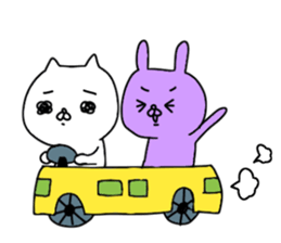 Mr. crybaby cat and Mr. crybaby rabbit sticker #13311496