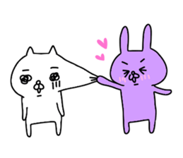 Mr. crybaby cat and Mr. crybaby rabbit sticker #13311499