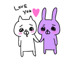 Mr. crybaby cat and Mr. crybaby rabbit sticker #13311501