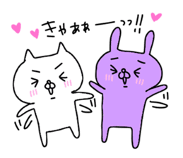 Mr. crybaby cat and Mr. crybaby rabbit sticker #13311506