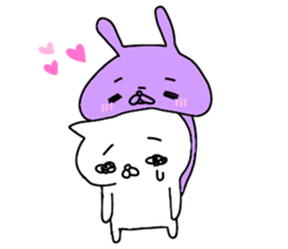 Mr. crybaby cat and Mr. crybaby rabbit sticker #13311510