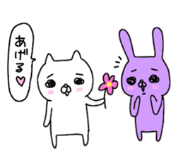 Mr. crybaby cat and Mr. crybaby rabbit sticker #13311513