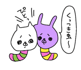 Mr. crybaby cat and Mr. crybaby rabbit sticker #13311522