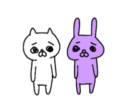 Mr. crybaby cat and Mr. crybaby rabbit sticker #13311525