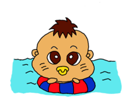 baby and mother and father sticker #13312618