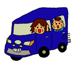 baby and mother and father sticker #13312638