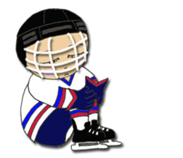 Crazy ice hockey family (English) sticker #13312815