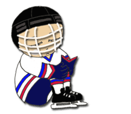 Crazy ice hockey family (English) sticker #13312815