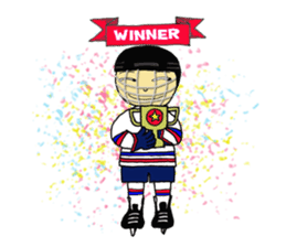 Crazy ice hockey family (English) sticker #13312822