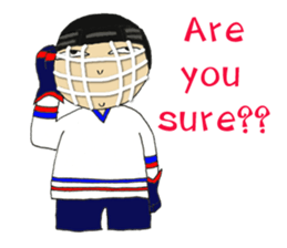 Crazy ice hockey family (English) sticker #13312823