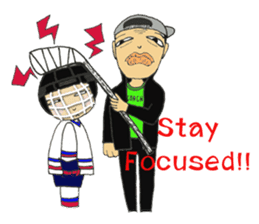 Crazy ice hockey family (English) sticker #13312835