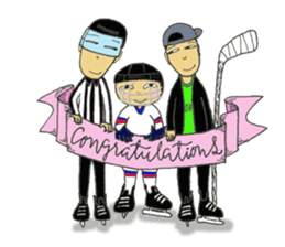 Crazy ice hockey family (English) sticker #13312841