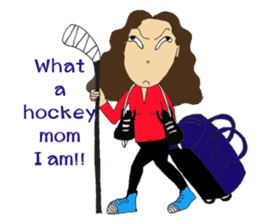 Crazy ice hockey family (English) sticker #13312843