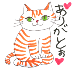 my orange tabby cat sticker #13315731