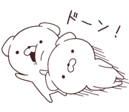 Daily Lives of cute white dogs part2! sticker #13316630