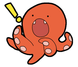 Octopus and jellyfish sticker #13316832