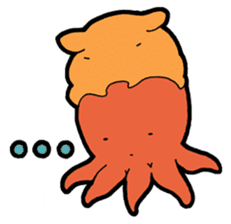 Octopus and jellyfish sticker #13316835