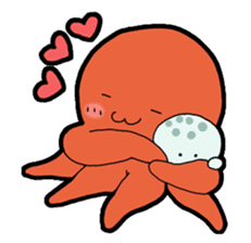 Octopus and jellyfish sticker #13316837