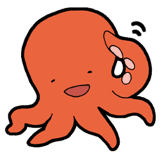 Octopus and jellyfish sticker #13316839