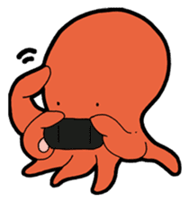 Octopus and jellyfish sticker #13316860