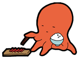 Octopus and jellyfish sticker #13316862