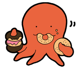 Octopus and jellyfish sticker #13316864