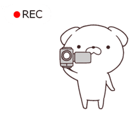 Daily Lives of cute white dogs special. sticker #13317068