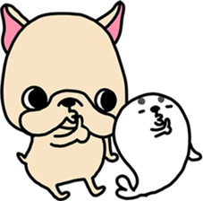 Frebull-chan & Azarashi-chan sticker #13317818