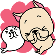 Frebull-chan & Azarashi-chan sticker #13317822