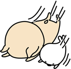 Frebull-chan & Azarashi-chan sticker #13317833