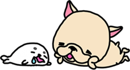 Frebull-chan & Azarashi-chan sticker #13317844