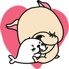 Frebull-chan & Azarashi-chan sticker #13317845