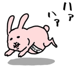 Rabbit on a diet sticker #13318979