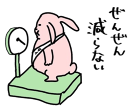 Rabbit on a diet sticker #13318984