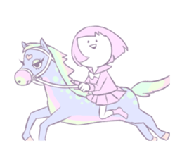 High school girls who dream.Yumemi-chan. sticker #13319223