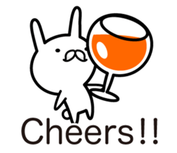 Duke rabbit in English sticker #13321479