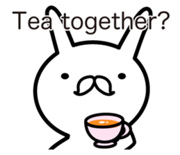 Duke rabbit in English sticker #13321485