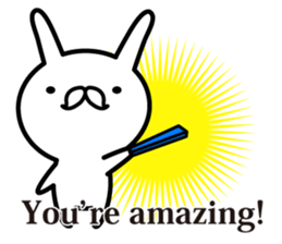 Duke rabbit in English sticker #13321492