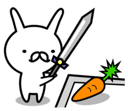 Duke rabbit in English sticker #13321504