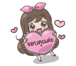 Happy lovely girl sticker #13322663