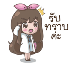 Happy lovely girl sticker #13322668